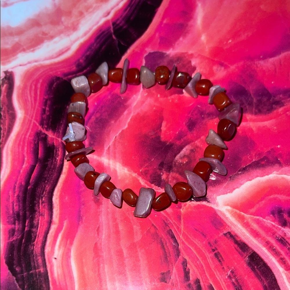 Red and Purple Stone Bracelet